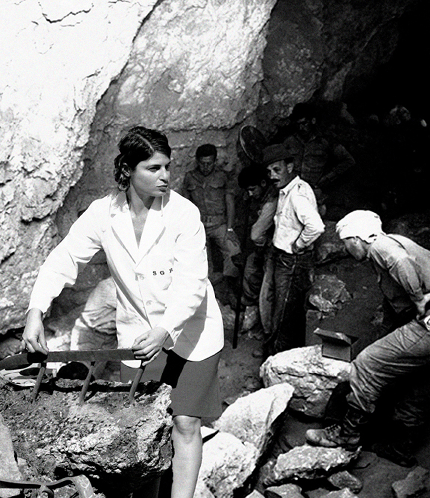 Israeli archaeologist Yigael Yadin (1917 - 1984) at the excavation site of the Dead Sea Scrolls in Wadi Qumran, circa 1953. (Photo by Express/Archive Photos/Getty Images)